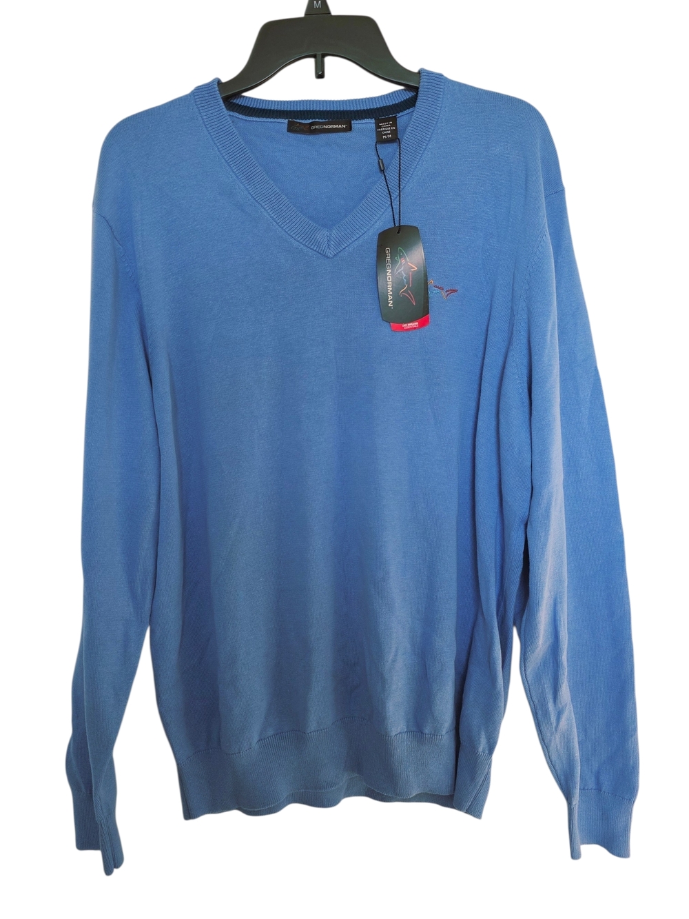 Giorgio Armani V-Neck Men's Sweater - Blue